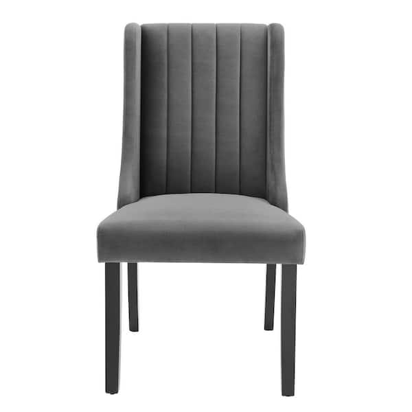 Modway Renew Gray Upholstered Parsons, Performance Fabric Dining Room Chairs