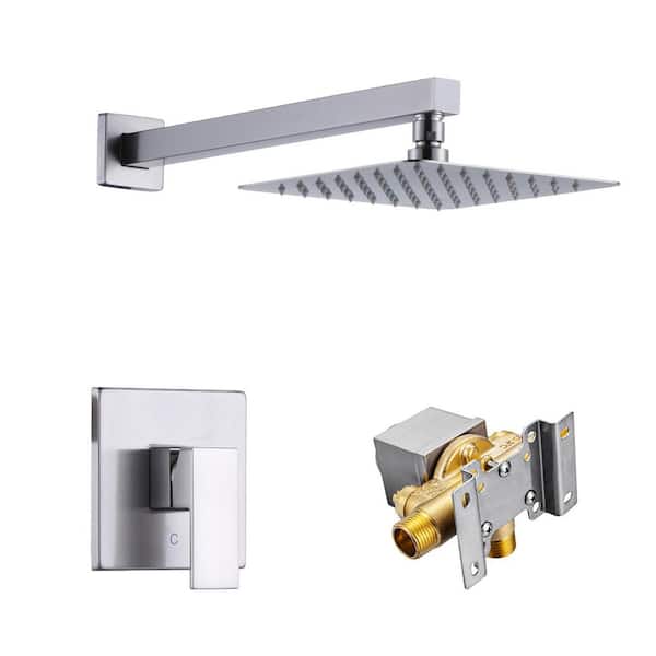 AVITAS Single Handle 1 Spray Patterns Shower Faucet 1.8 GPM with Stainless Steel in Brushed Nickel