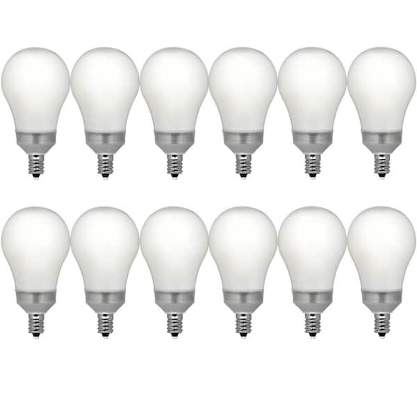 Feit Electric 40-Watt Equivalent A15 Candelabra Dimmable Filament CEC White LED Ceiling Fan Light Bulb, Soft White (12-Pack)