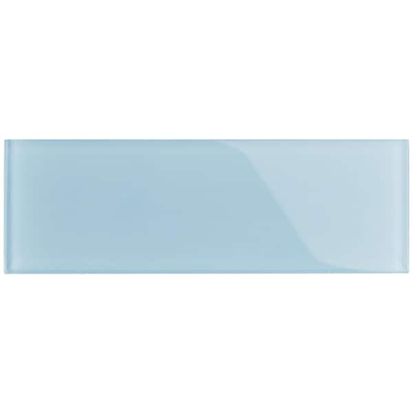 Buy Contempo Blue Gray Polished 4 In X 12 In X 8 Mm Glass Subway Tile