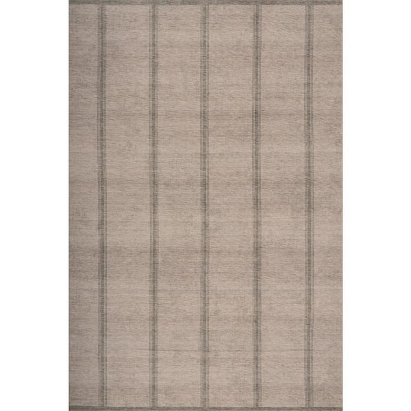 Arvella Striped Washable Area Tan 7 ft. x 9 ft. Indoor Area Rug