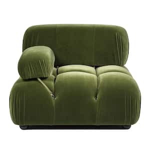 Marcel 36 in. Bubble Modular Modern Lounge Arm Chair, Olive Green Performance Velvet