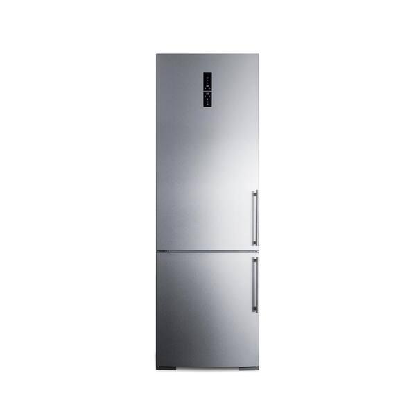 Summit Appliance 24 In W 11 6 Cu Ft Bottom Freezer Refrigerator In Stainless Steel Counter Depth Ffbf249ssimlhd The Home Depot