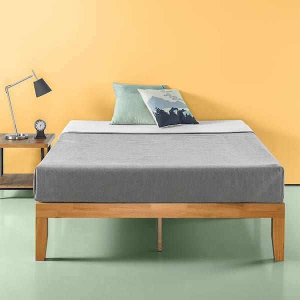 Zinus Brown Natural Wood Frame Full Platform Bed SPI-FDMC-14F