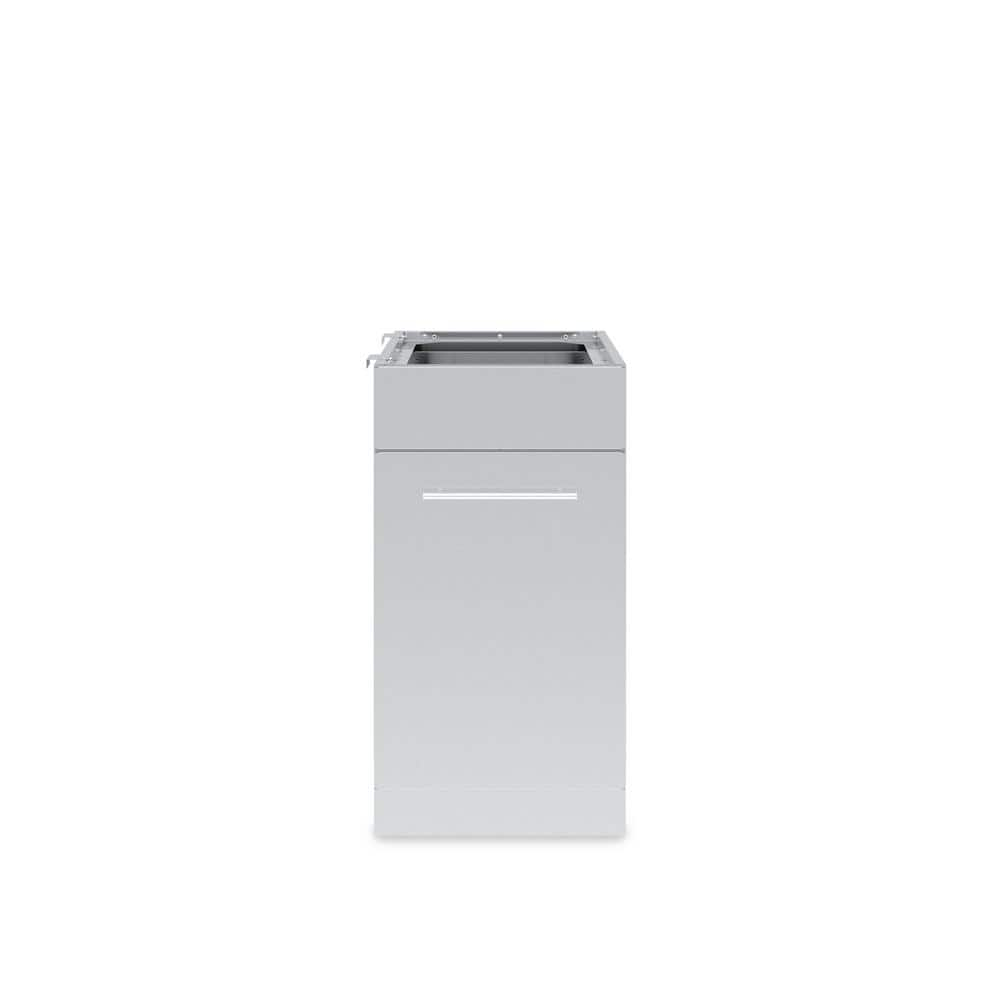 Broil King 17.7 in. Stainless Steel 1-Drawer and Trash Bin Combo Waste ...