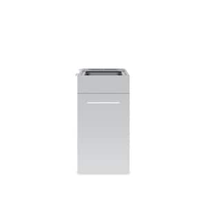 17.7 in. Stainless Steel 1-Drawer and Trash Bin Combo Waste Organizer Cabinet for Built-In Gas Grill
