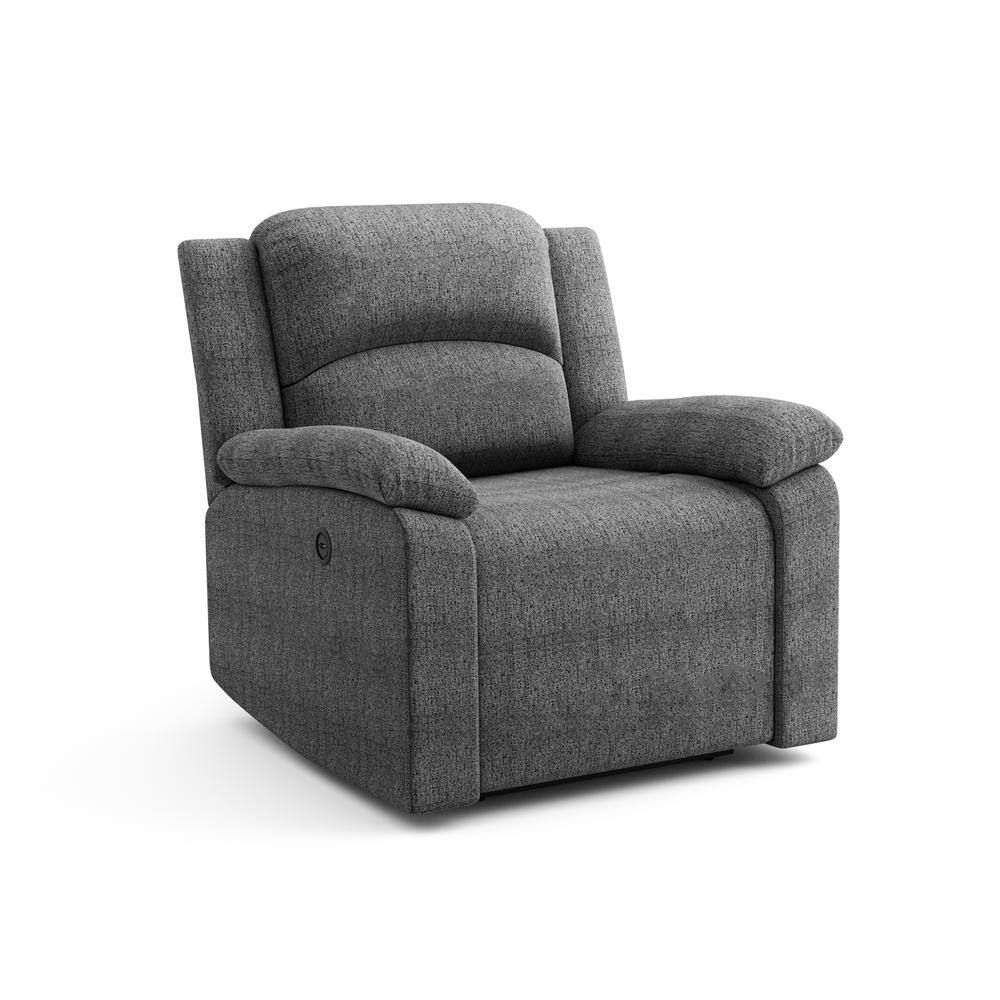 Furniture of America Ysabel Gray Chenille Power Recliner IDFRC6763GY