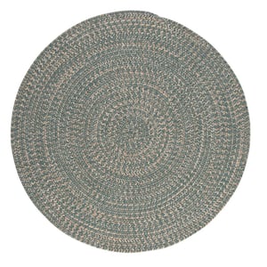 Cicero Teal 4 ft. x 4 ft. Round Area Rug