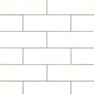 Grace Rectangle Glossy BIANCO 4 in. x 11 in. Ceramic Wall Tile (10.98 sq. ft./Case)