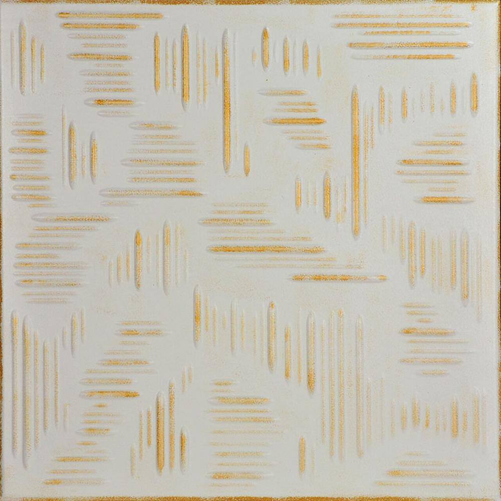 Country Wheat White Washed Gold 1.6 ft. x 1.6 ft. Decorative Foam Glue Up C