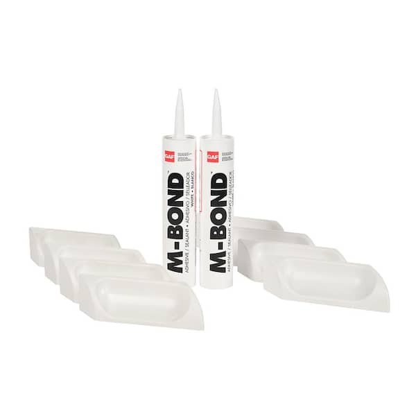 GAF M-Curb 6 in. L x 2 in. W Polyester Straight White Asphaltic Roofing Flashing Cover for Roof Penetrations (8 pcs per box)