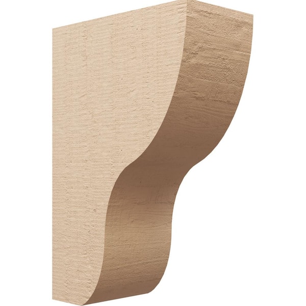 Ekena Millwork Classic Series 2 9 in. x 18 in. x 27 in. Greensboro Rough Cedar Woodgrain Timberthane Polyurethane Corbel in Primed Tan