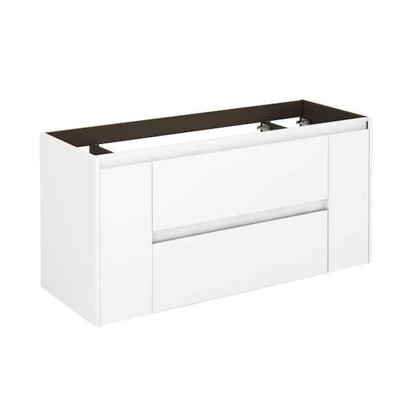 WS Bath Collections Ambra 47.5 in. W x 17.6 in. D x 21.8 in. H Bath Vanity Cabinet Only in Glossy White