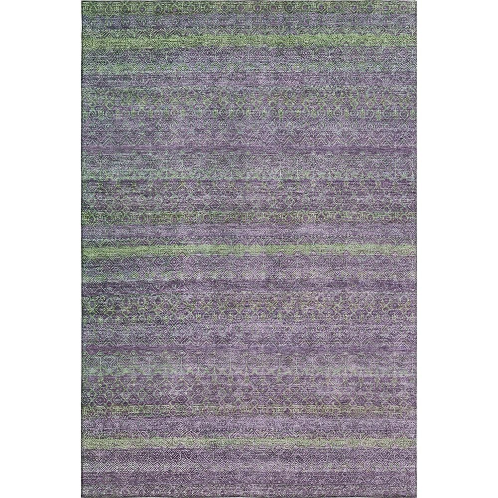 Mayfield Premium Machine Washable Abstract AMF2106 Purple 3 ft. x 4 ft. Area Rug price history on PriceWatchPro