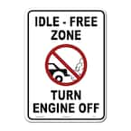 Everbilt 18 in. x 12 in. Aluminum Do Not Block Driveway Sign 31774