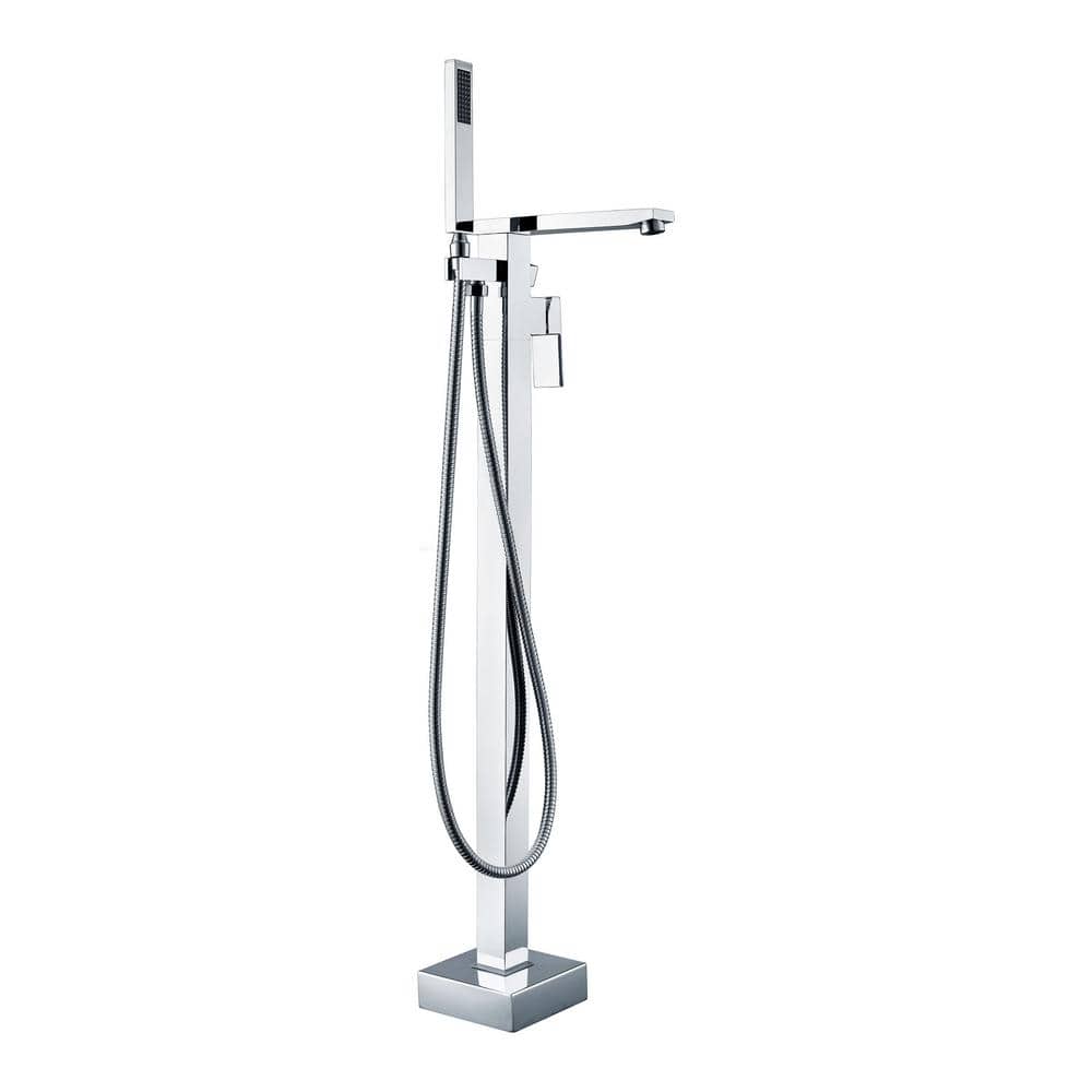 Vallecito Single-Handle Claw Foot Tub Faucet with Hand Shower in Polished C