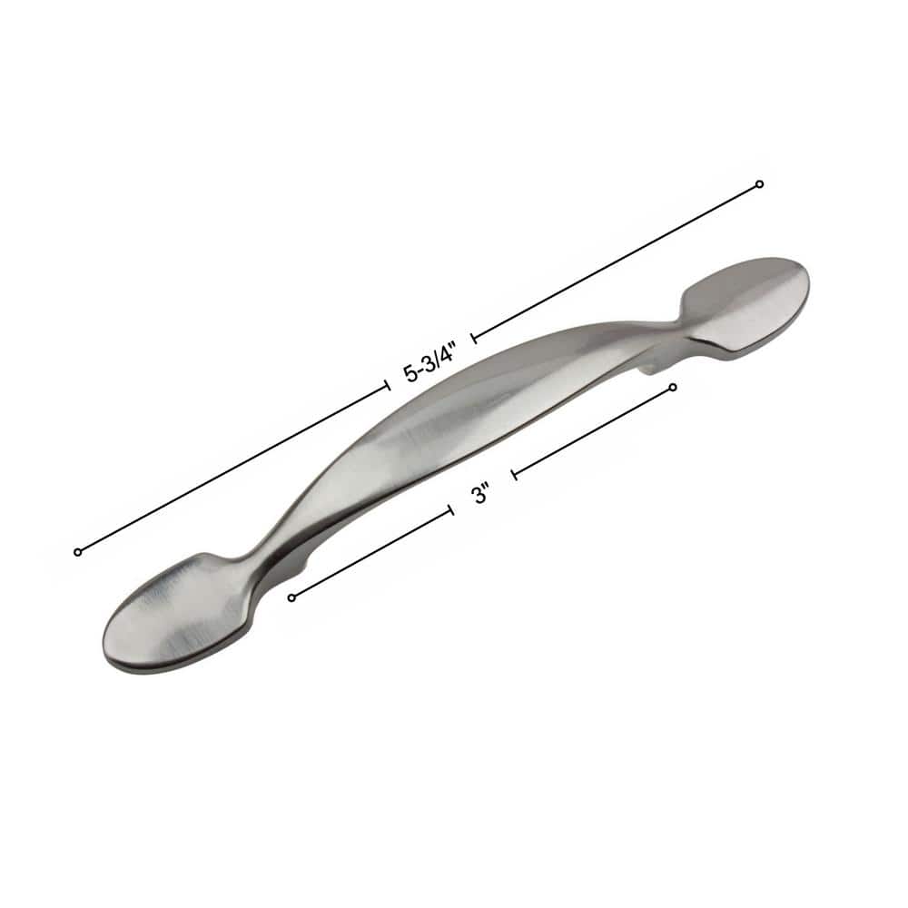 Brushed Nickel 9" Arch Cabinet Pull with Mounting Hardware