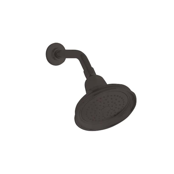 KOHLER Bancroft 1-Spray 5.9 in. Single Wall Mount Fixed Rain Shower Head in Oil-Rubbed Bronze