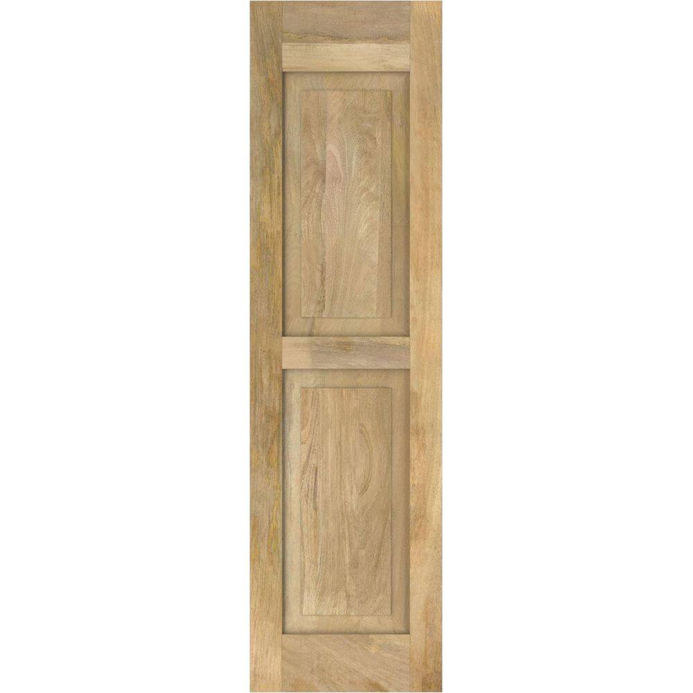 18-in W x 76-in H Americraft Two Equal Raised Panel Exterior Real Wood Shutters (Per Pair), Unfinished price history on PriceWatchPro