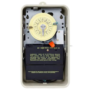 T100 Series 40 Amp 24-Hour Mechanical Time Switch with Outdoor Steel Enclosure and Pool Heater Protection