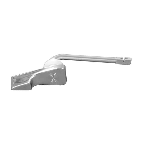 JONES STEPHENS Toilet Tank Trip Lever for American Standard Front Left Mount with 4 in. Plastic Arm in Chrome Plated