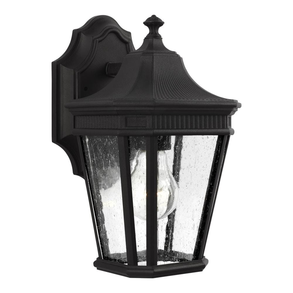 Generation Lighting Cotswold Lane 1-Light Black Outdoor 11.5 in. Wall ...