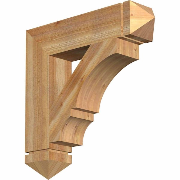 Ekena Millwork 6 in. x 28 in. x 28 in. Western Red Cedar Balboa Arts and Crafts Rough Sawn