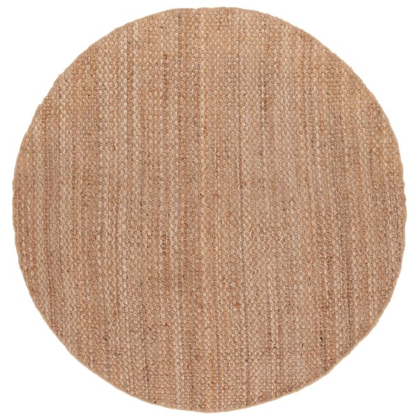 Natural Fiber 6 ft. x 6 ft. Natural Solid Color Round Area Rug