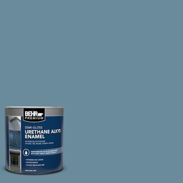 BEHR PREMIUM 1 qt. #550F-5 Winter Lake Semi-Gloss Enamel Urethane Alkyd Interior/Exterior Paint