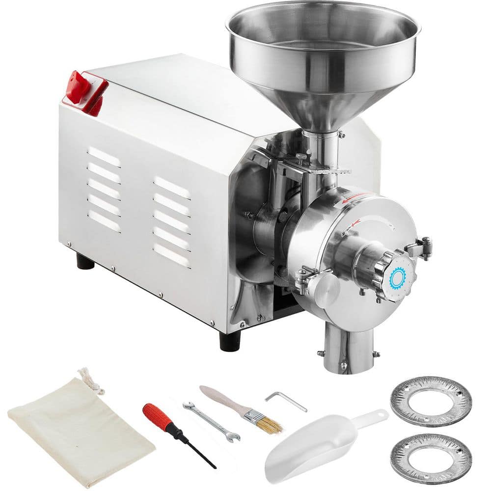 Soybean Grinder Commercial Grinding Machine for Spices 3000W Corn Mill Grinder 100 KG/H Stainless Steel Corn Grinder