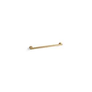 Purist 24 in. Grab Bar in Vibrant Brushed Moderne Brass