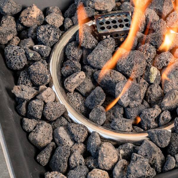 Square Steel Gas Fire Pit Table, Naples Fire Pit Table