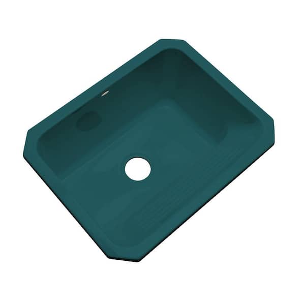Thermocast Kensington Undermount Acrylic 25 in. Single Bowl Utility Sink in Teal