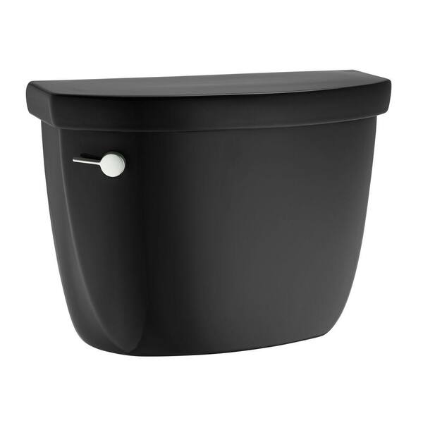 KOHLER Cimarron 1.6 GPF Toilet Tank Only in Black-DISCONTINUED