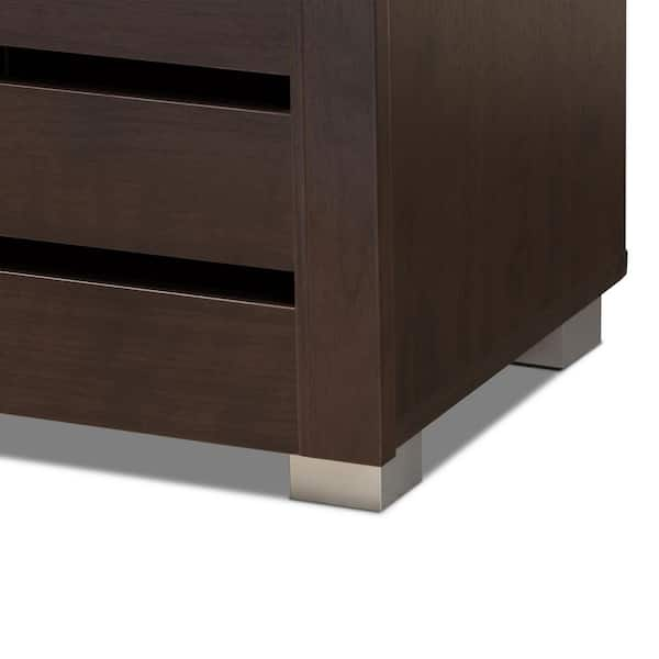 Baxton Studio Adalwin Dark Brown Storage Cabinet 28862 6517 HD