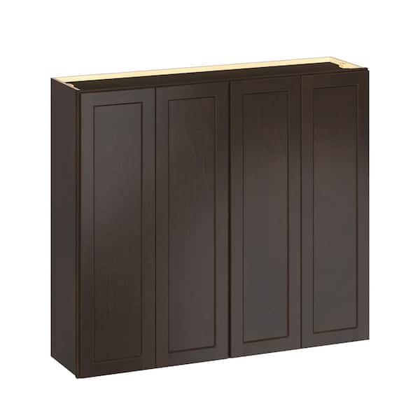 Emerson Cocoa Wall 4-Door Ready to Assemble Kitchen Cabinet (48 in. W x 42 in. H x 12 in. D)