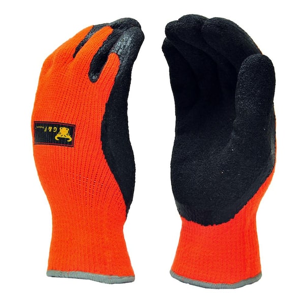 G & F Products Winter Gloves for Outdoor Cold Weather, 12 Pairs - Orange-Medium