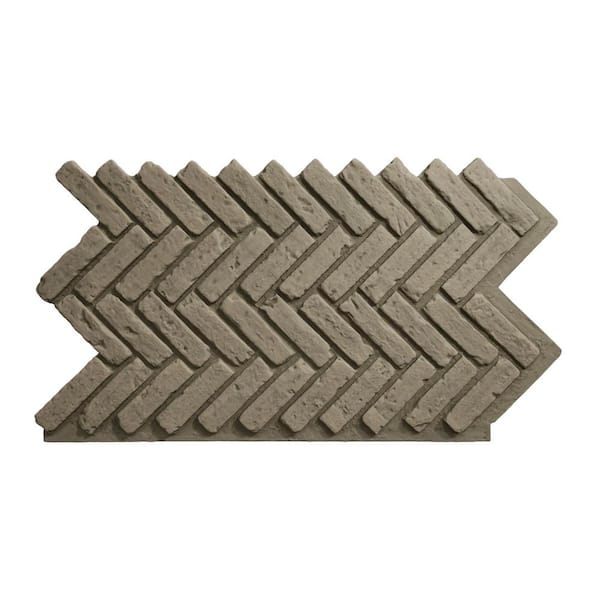Everstone Herringbone Faux Brick 46.5 in. x 25.25 in. Polyurethane Siding