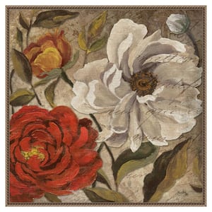 "Versailles Bouquet II" by Elizabeth Medley 1-Piece Floater Frame Giclee Home Canvas Art Print 30 in. x 30 in.
