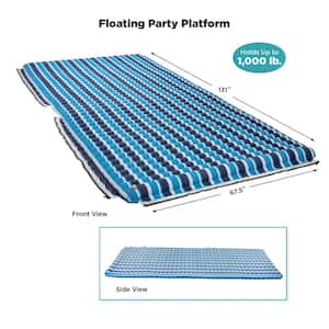 Navy Blue Supersized Party Plank Floating Island Lake Raft Platform Float (2-Pack)