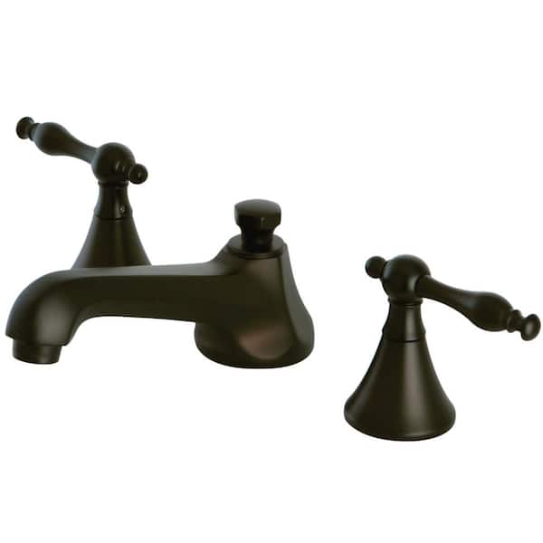 Kingston Brass Naples 8 in. Widespread 2-Handle Bathroom Faucet in Oil Rubbed Bronze