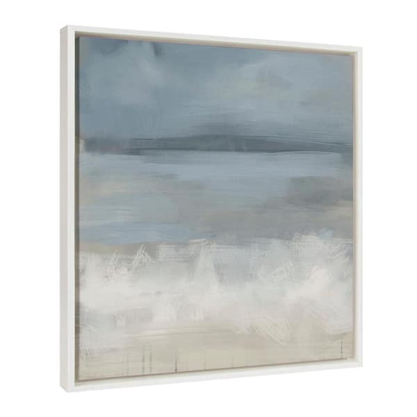 Kate and Laurel Sylvie The Blues by Mary Sparrow White Framed Art Print 22 in. x 22 in.