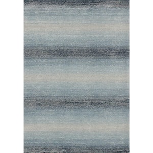 Shawl Navy/Blue/Grey 5 ft. x 8 ft. Ombre Area Rug