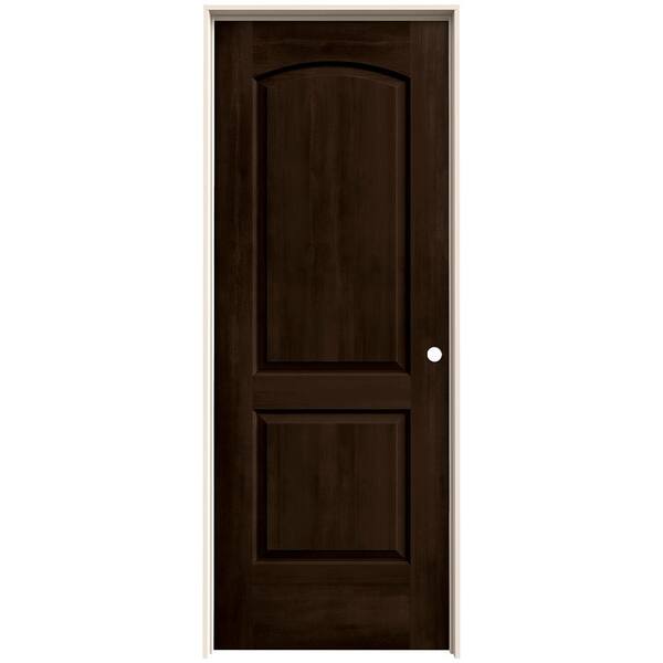 JELD-WEN 30 in. x 80 in. Continental Espresso Stain Left-Hand Molded Composite Single Prehung Interior Door