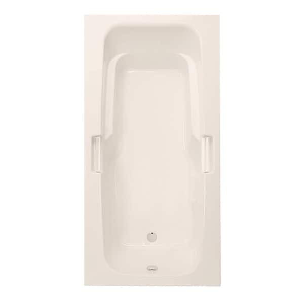 Montrose II 72 in. x 36 in. Acrylic Reversible Drain Rectangular Drop-In Soaking Bathtub in Biscuit