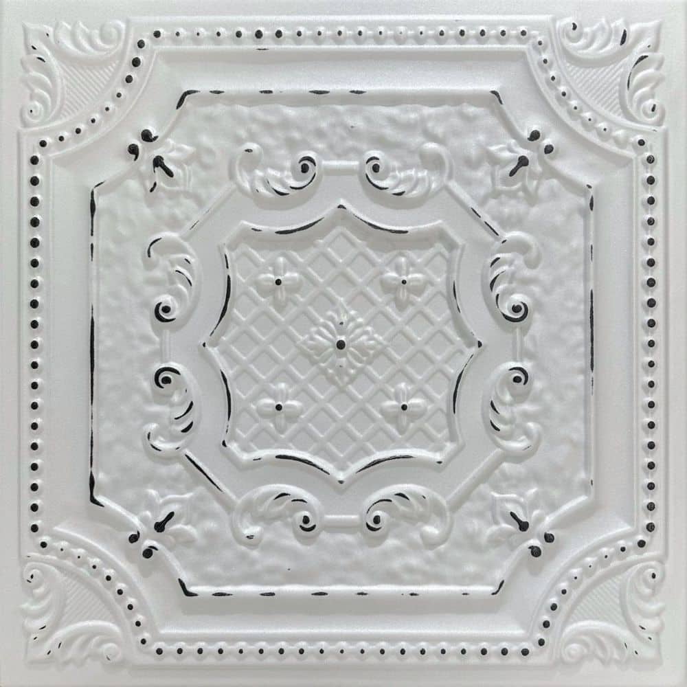 Bijou and Bee Old Black White 1.6 ft. x 1.6 ft. Decorative Foam Glue Up Ceiling Tile (21.6 sq. ft./case) price history on PriceWatchPro
