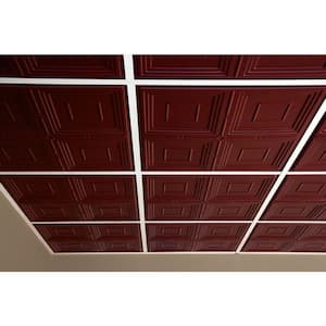 Jackson Merlot 2 ft. x 2 ft. Lay-in or Glue-up Ceiling Panel (Case of 6)