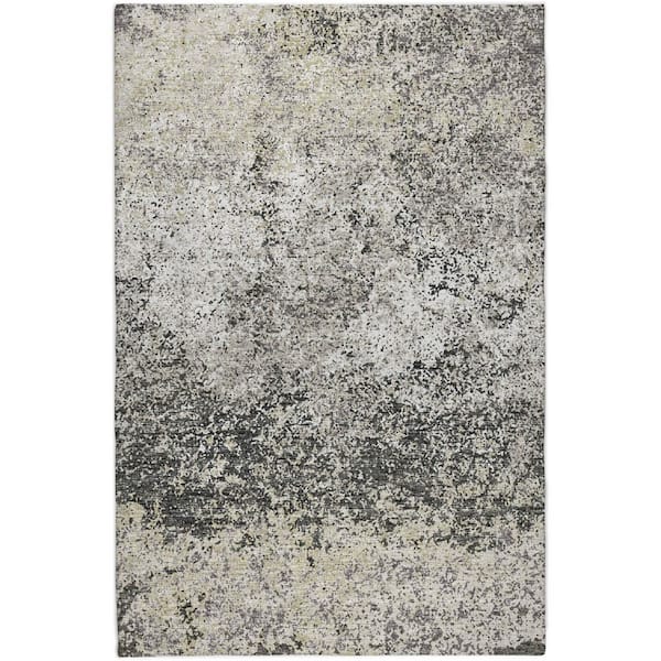 Dream Shag Premium Machine Washable Abstract ADS36 Gray 10 ft. x 14 ft. Area Rug