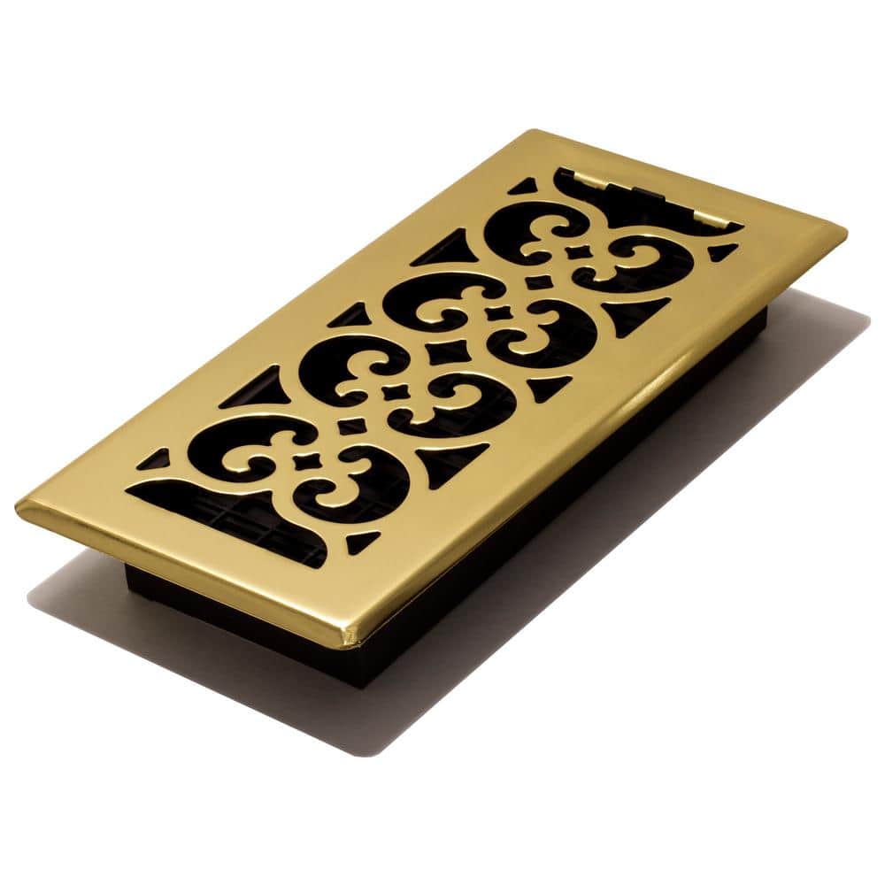 4 in. x 10 in. Steel Floor Register in Brass price history on PriceWatchPro