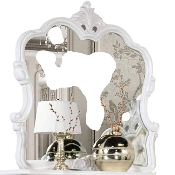 Valena White 2.5 in. W x 44.5 in. H Modern and Contemporary Arch Wood Framed Mirror